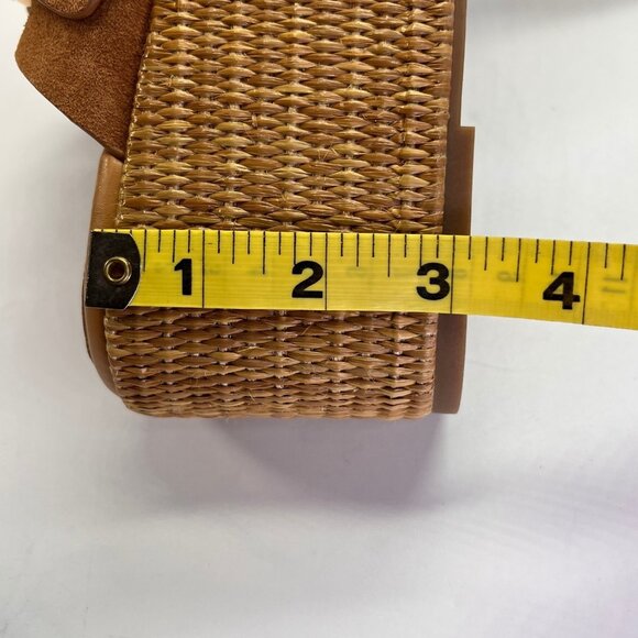 Marc Fisher Palery Suede Platform Sandal Size 9.5 Brown Leather Espadrille - Picture 13 of 15